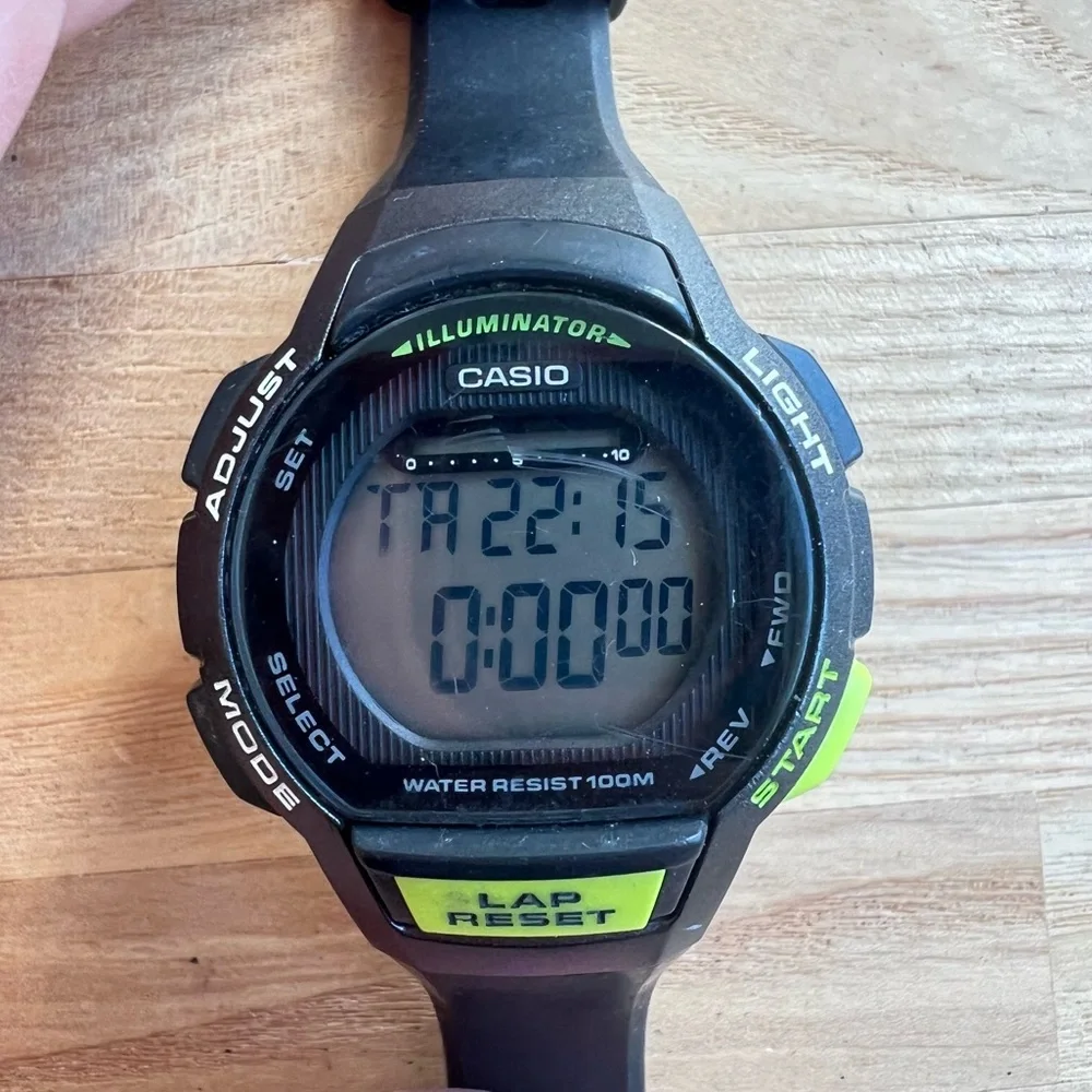 Casio illuminator ladies digital sport watch NEW BATTERY